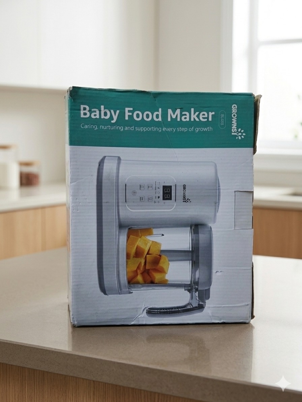 Baby Food Maker in Grey and White - All-in-One Infant Food Processor